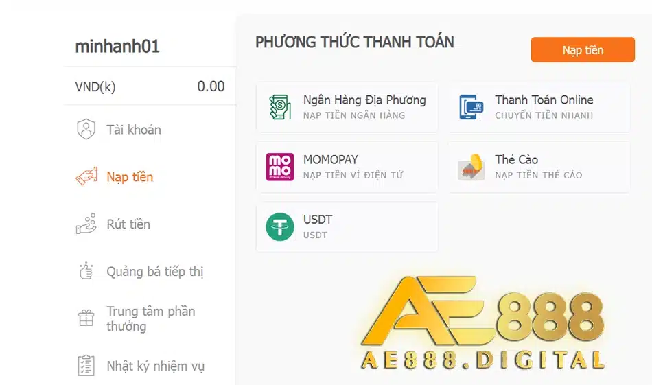 các Phương thức thanh toán và an toàn thông tin ae888
